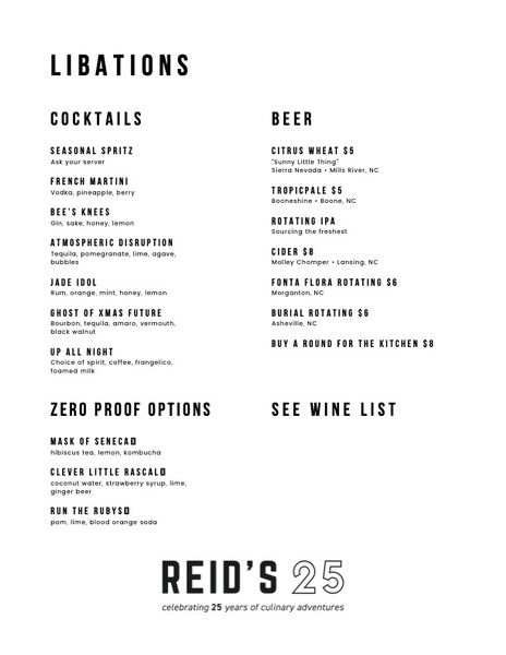 REIDS MENU Lunch NOV 2